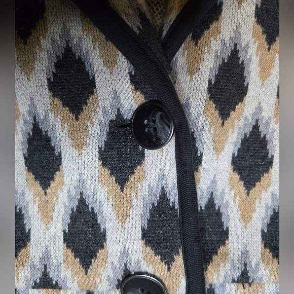 Pendleton Cotton Diamond Argyle Print Academia Blazer Jacket Pockets Size M - Picture 8 of 9